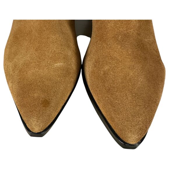 Marc Fisher Yolli Brown Suede Chunky Heel Booties Size 9 NEW without Tags - Picture 7 of 8